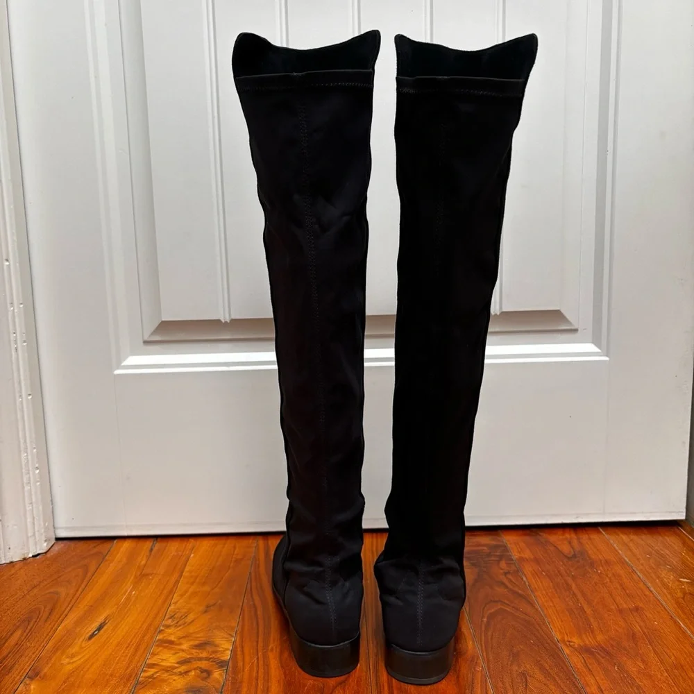 Stuart Weitzman 5050 Over the Knee Boot in Black Suede 6.5
